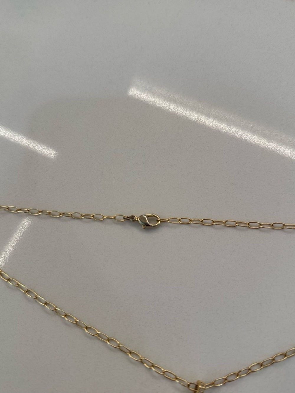 Vintage Gold Pendant Necklace with CZ Accent - Picture 3 of 3